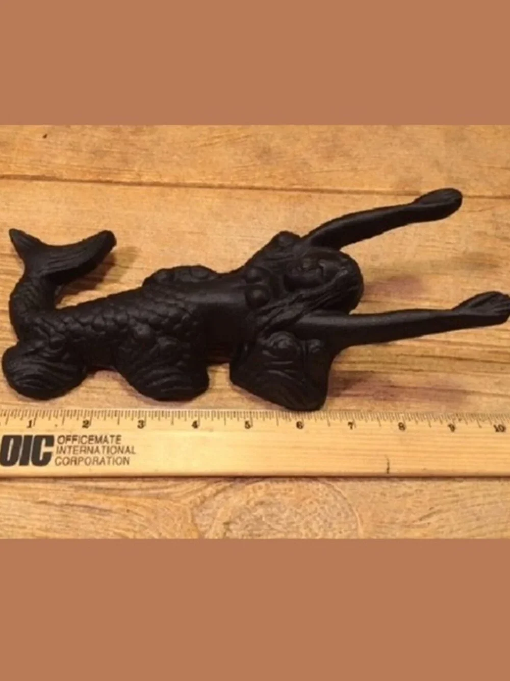 Black Cast Iron Mermaid Indoor Doorstop 2